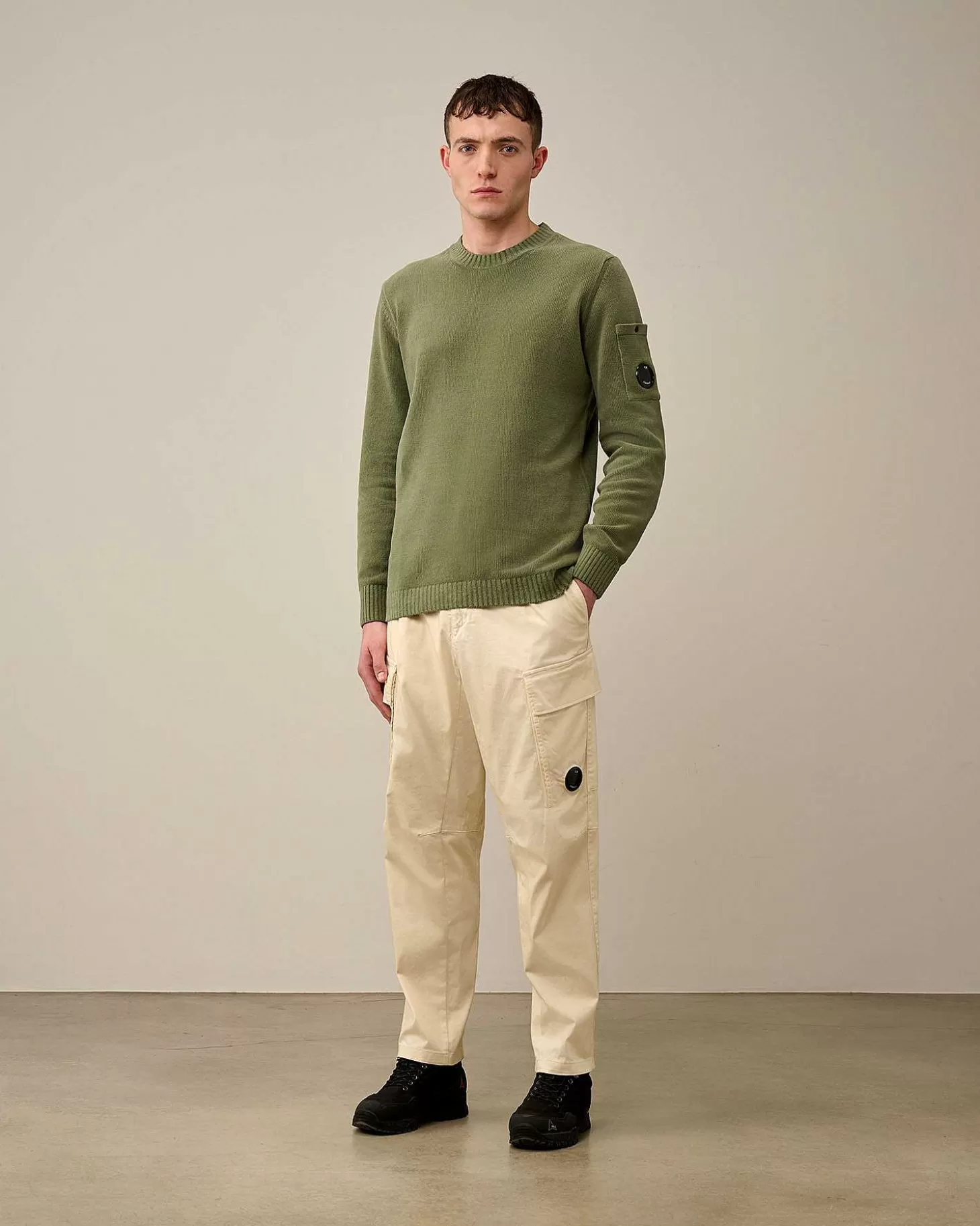 Homme C.P. Company Pulls^Chenille Cotton Knit