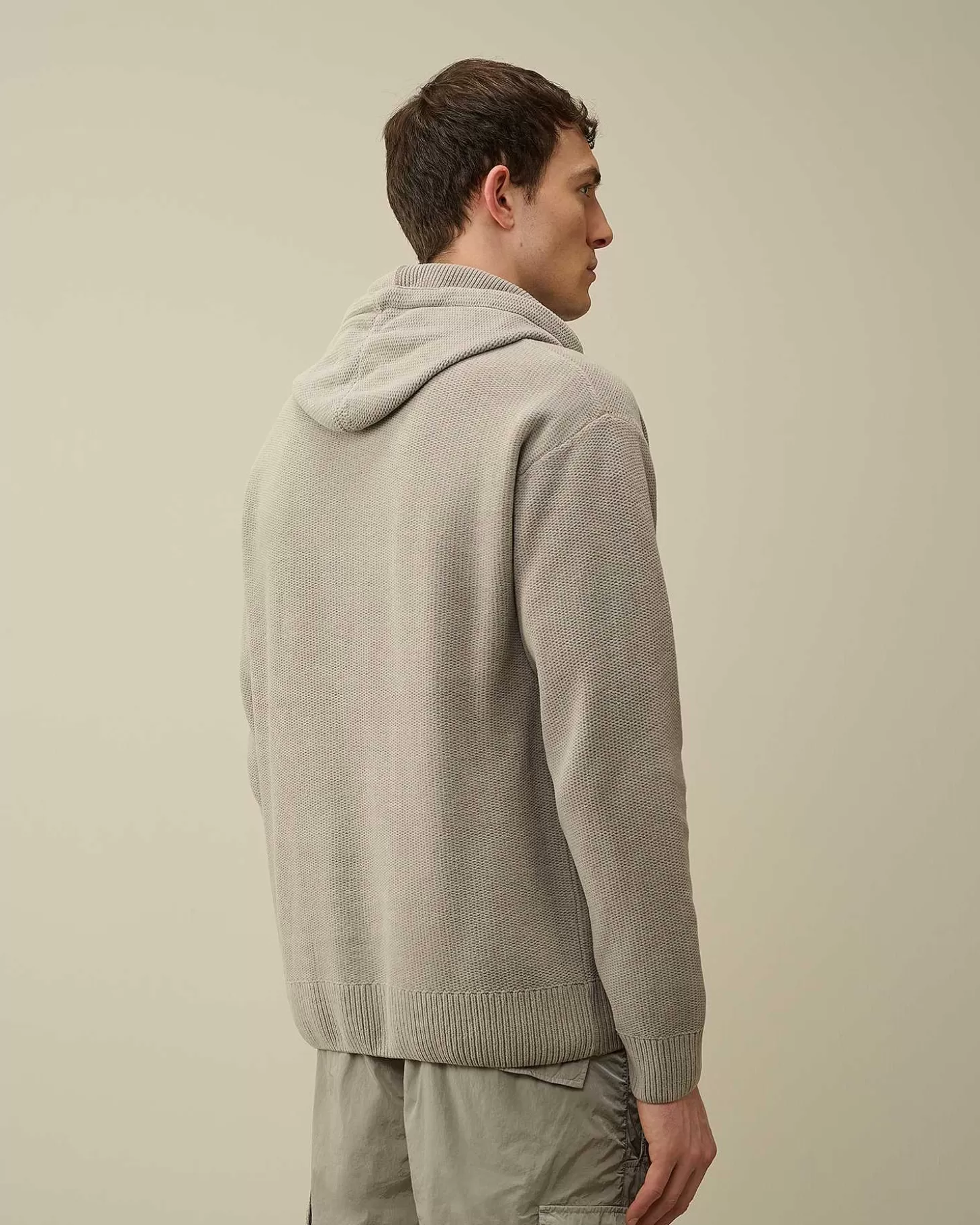 Homme C.P. Company Pulls^Chenille Cotton Knit Hoodie