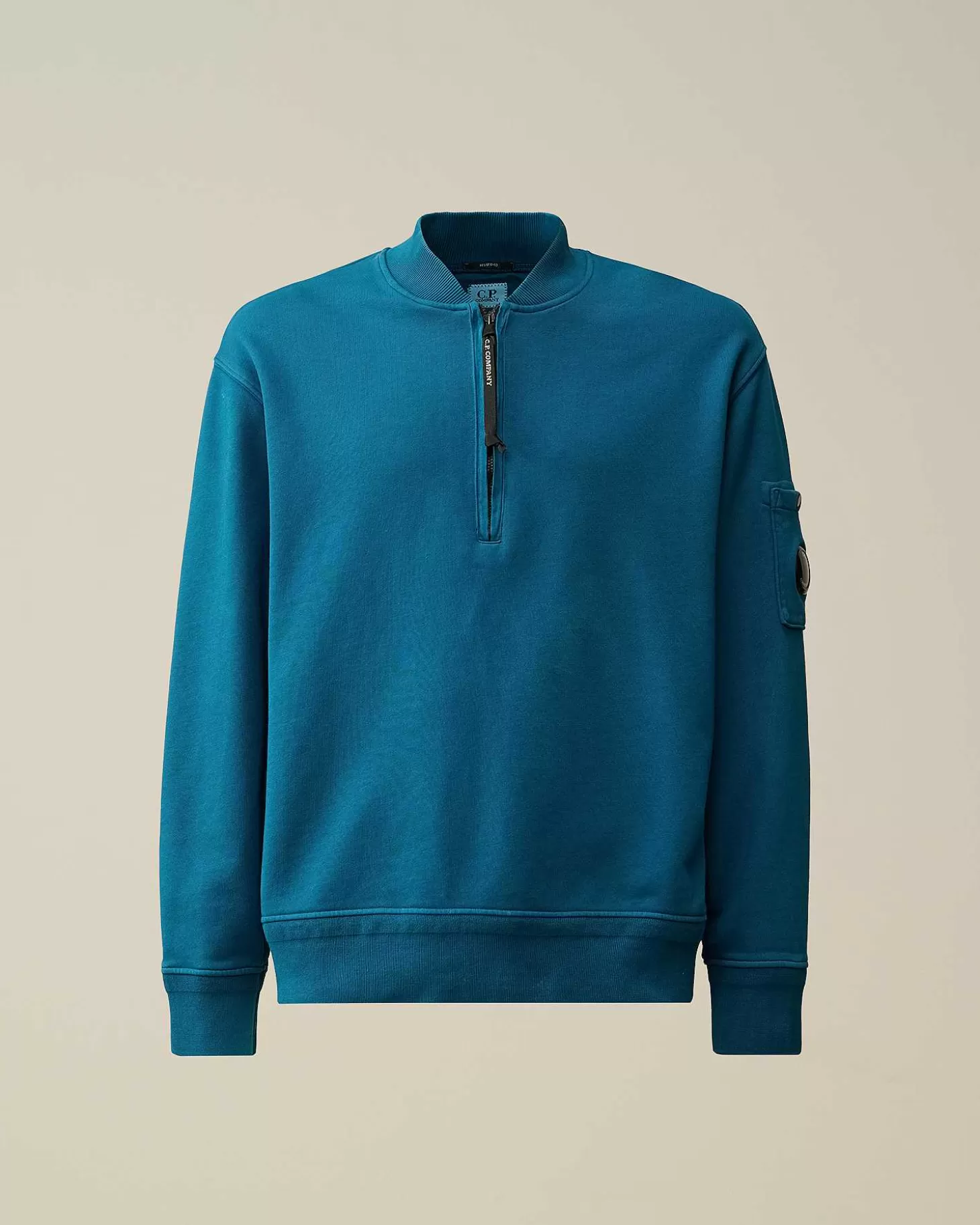 Homme C.P. Company Sweat-Shirts^Cotton Diagonal Fleece Zipped Sweatshirt