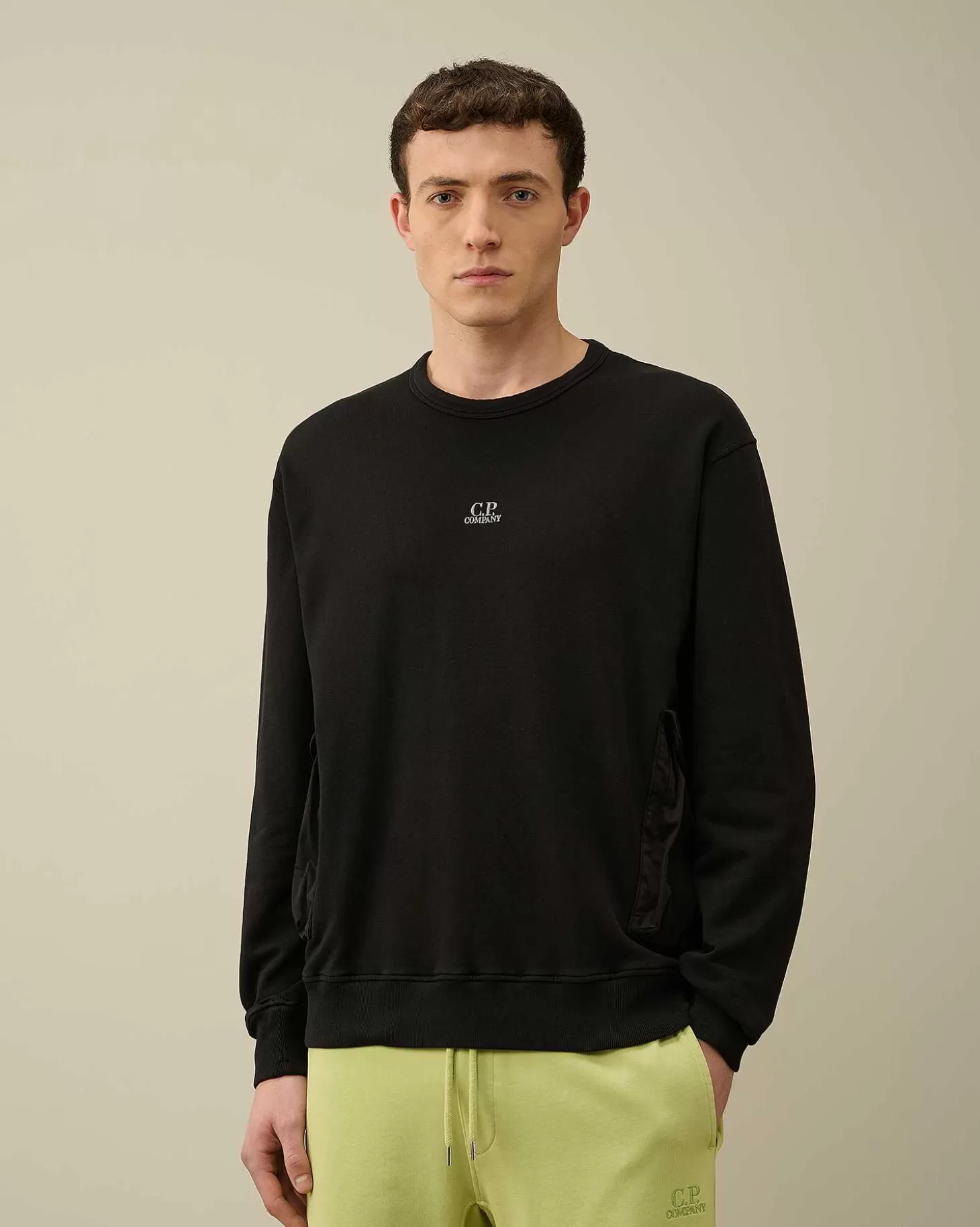 Homme C.P. Company Sweat-Shirts^Cotton Fleece Mixed Sweatshirt