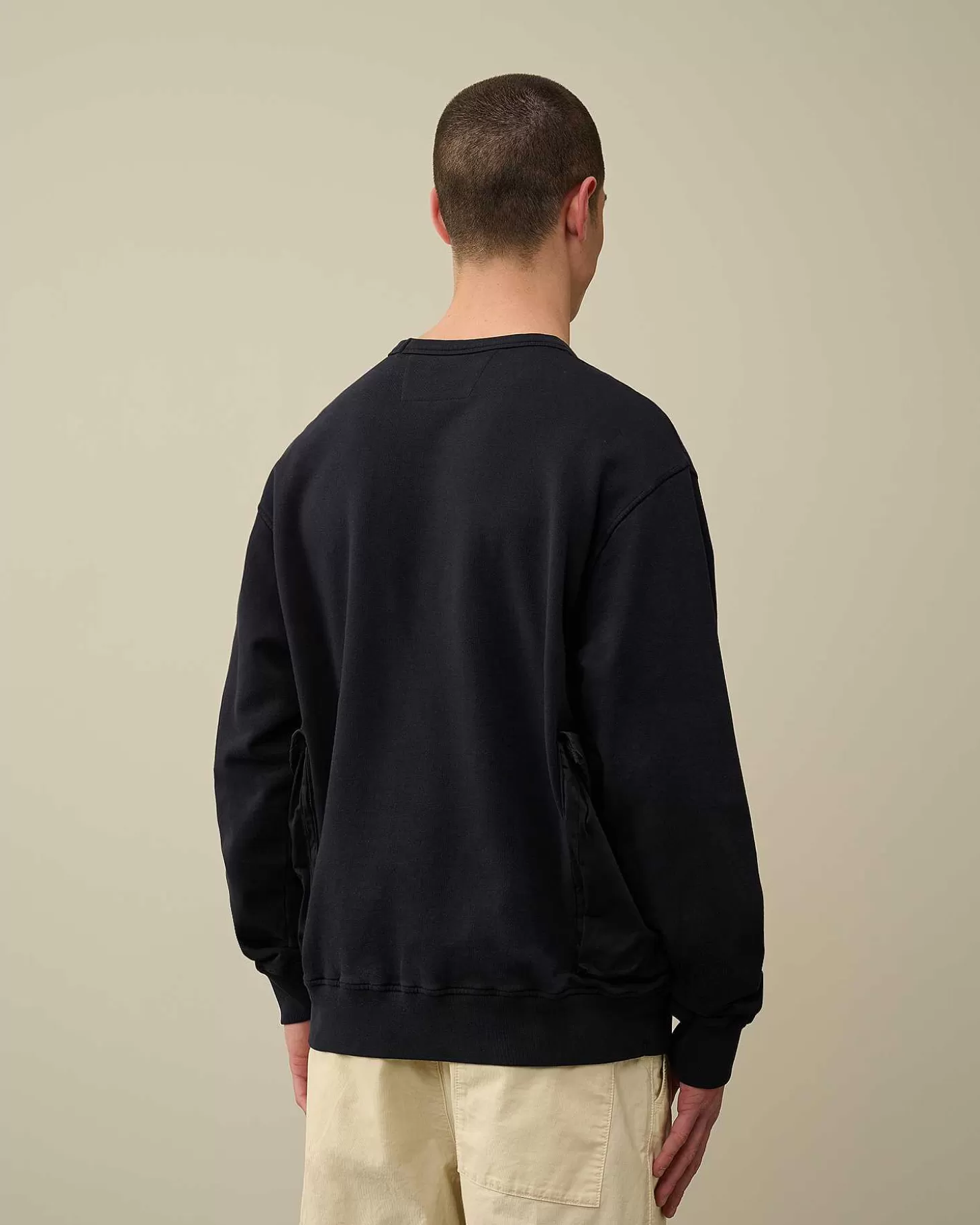 Homme C.P. Company Sweat-Shirts^Cotton Fleece Mixed Sweatshirt