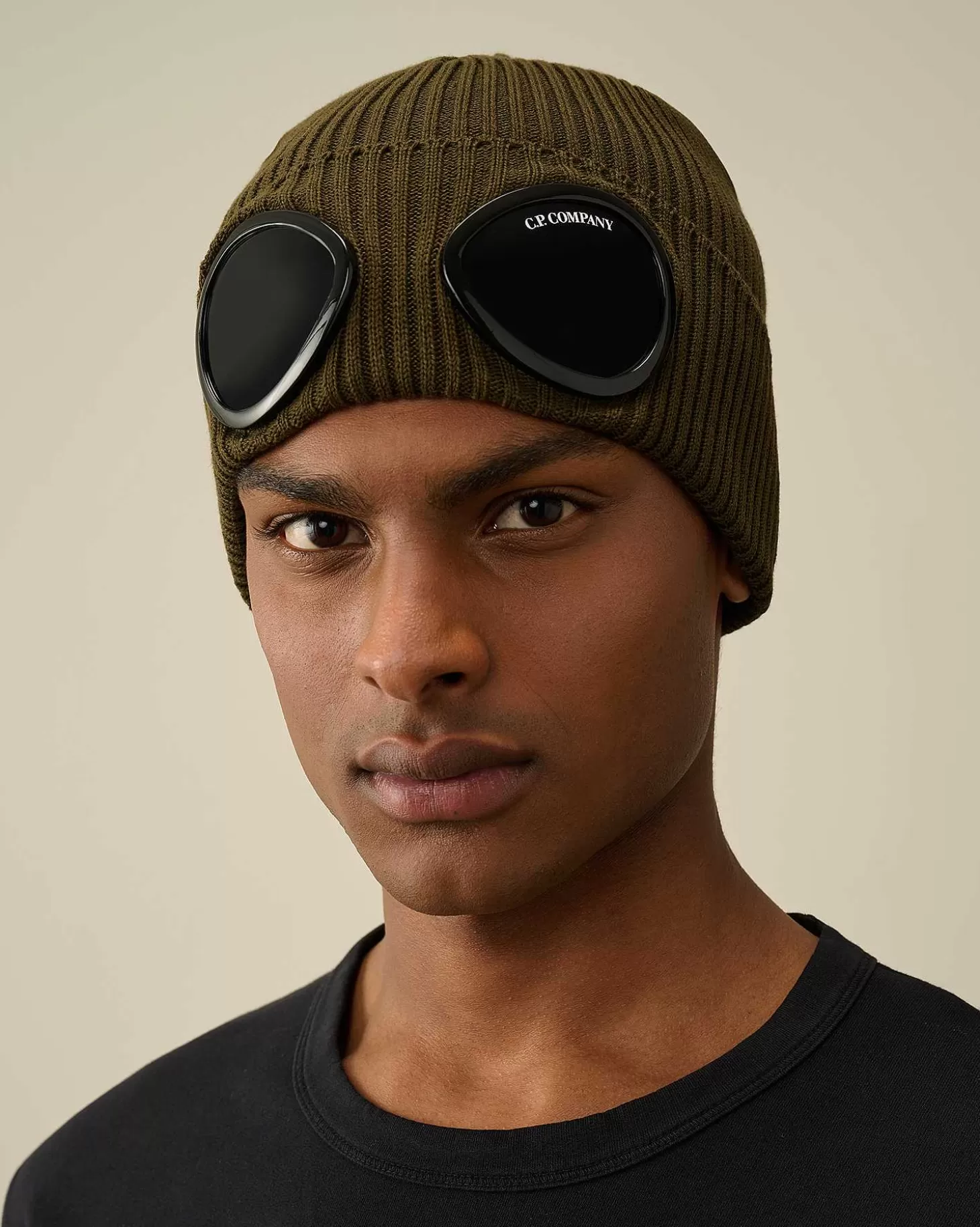 Homme C.P. Company Chapeaux^Cotton Goggle Beanie