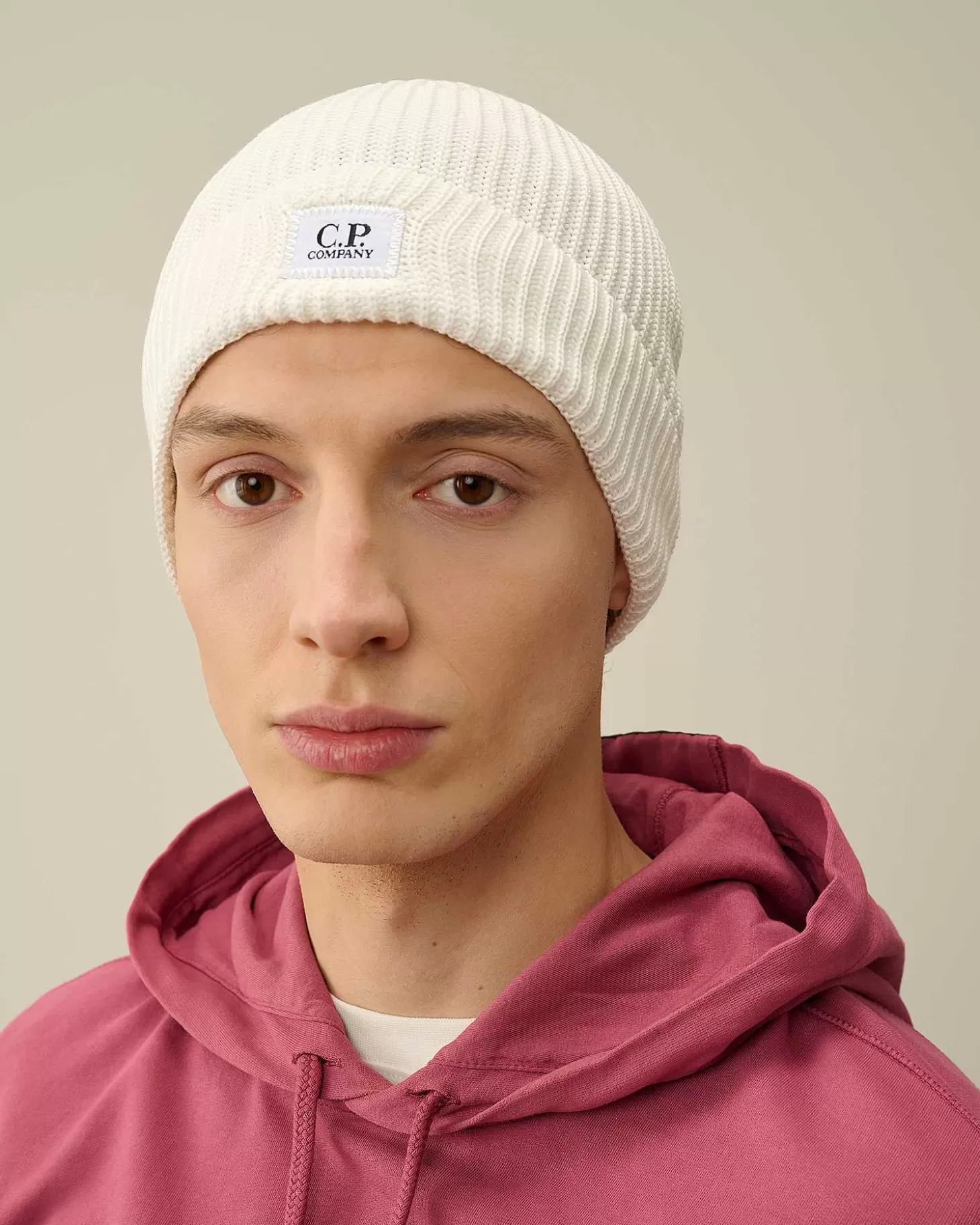 Homme C.P. Company Chapeaux^Cotton Logo Beanie