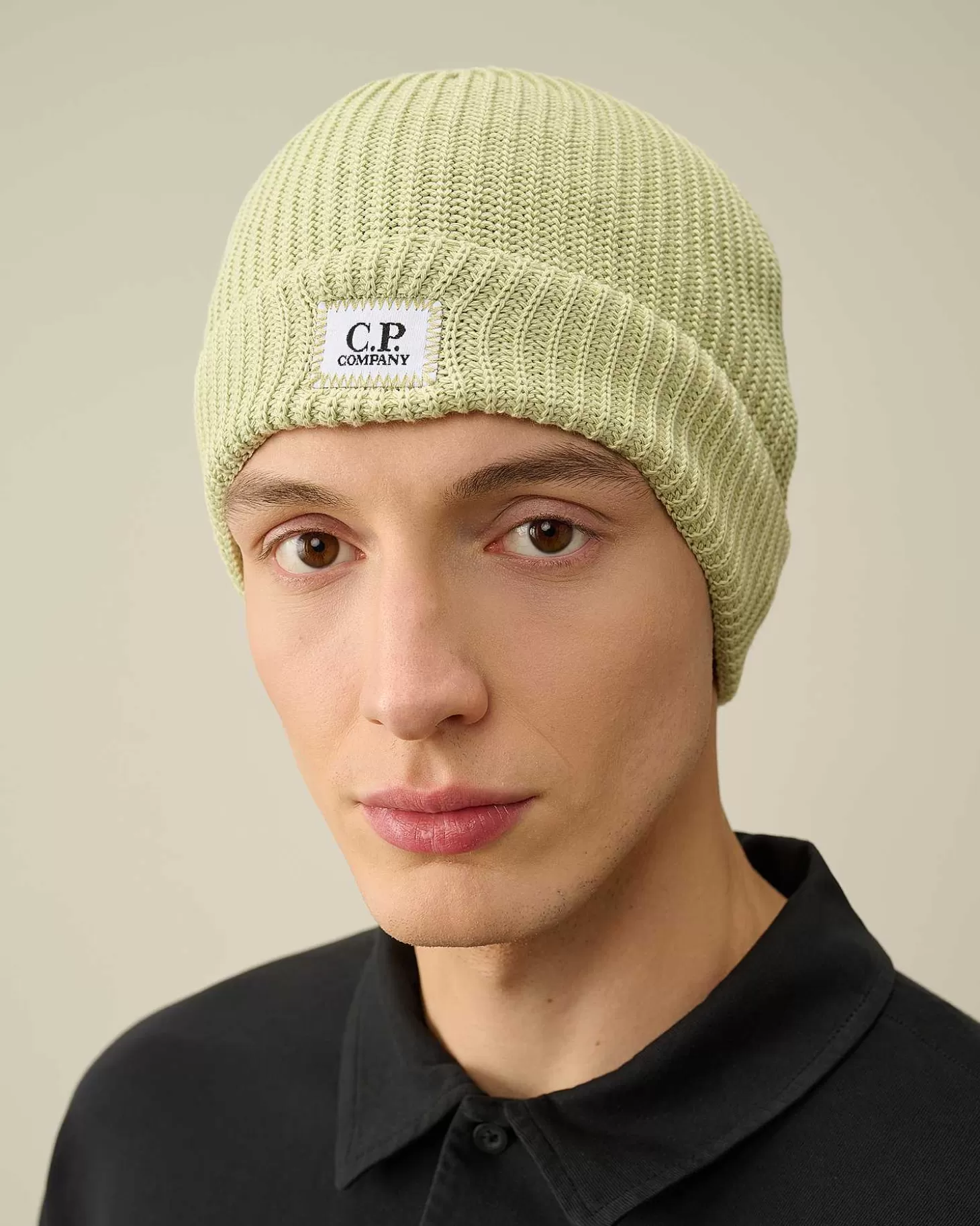 Homme C.P. Company Chapeaux^Cotton Logo Beanie