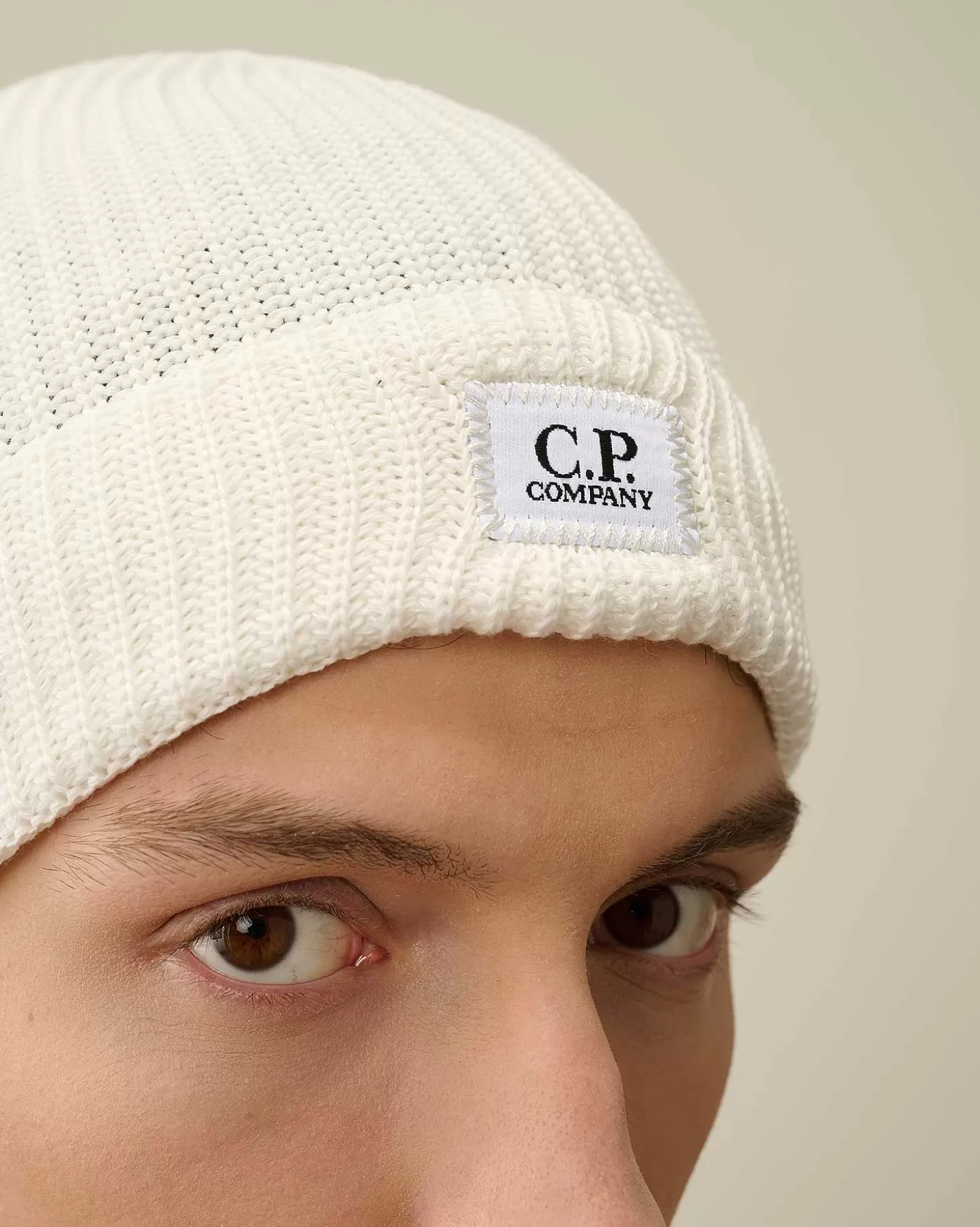 Homme C.P. Company Chapeaux^Cotton Logo Beanie