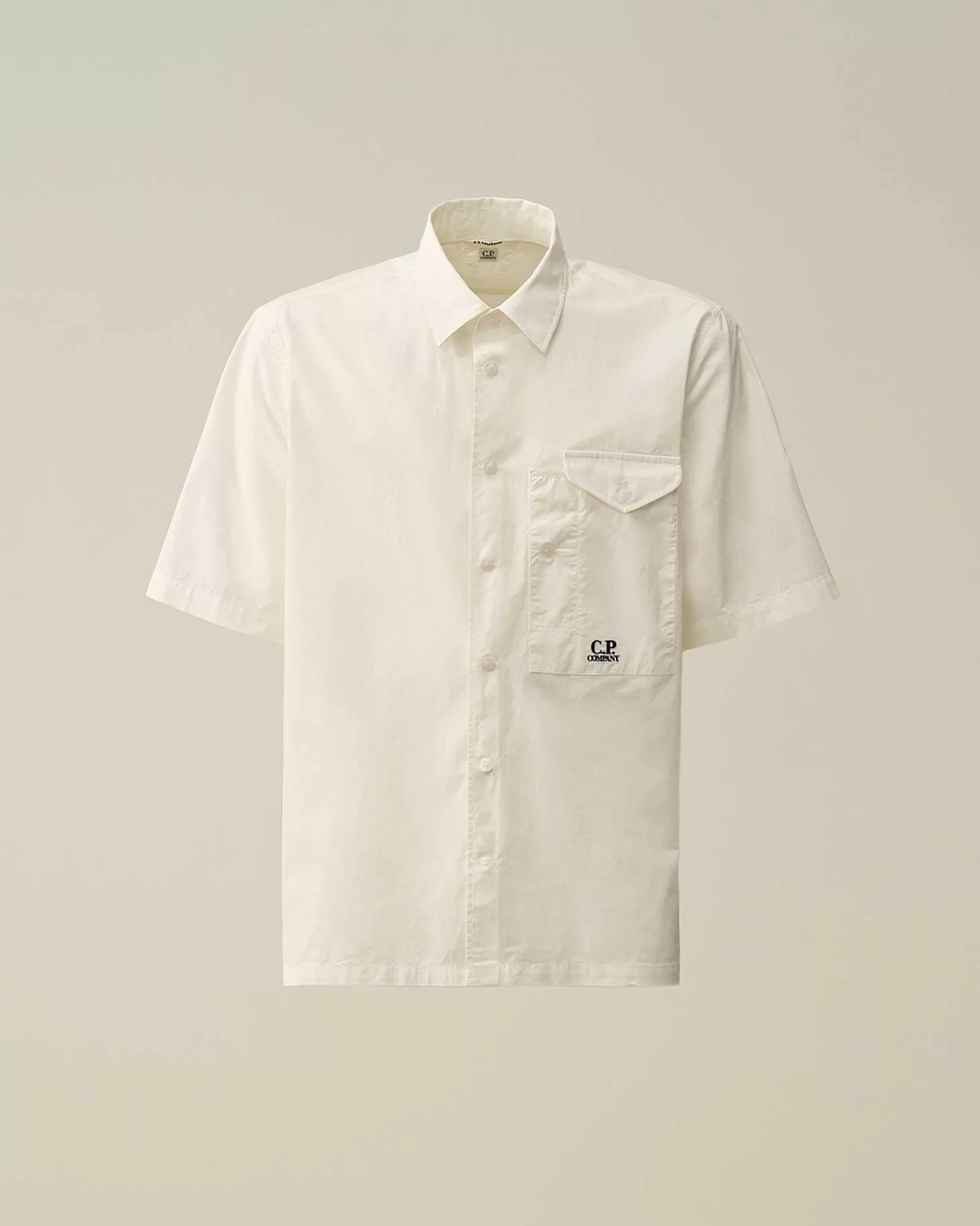 Homme C.P. Company Chemises^Cotton Popeline Short Sleeved Shirt