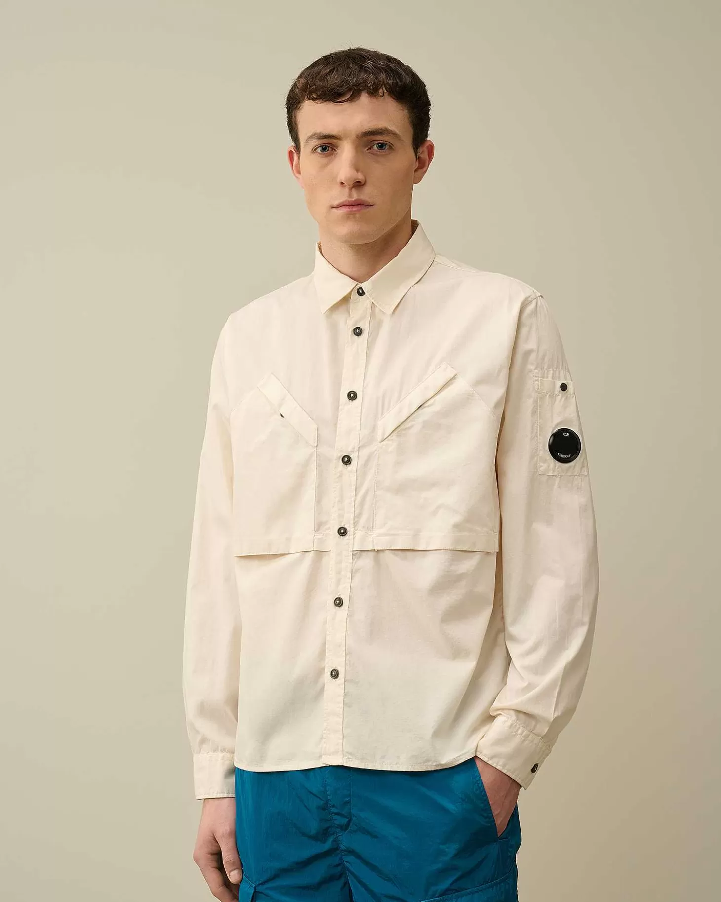 Homme C.P. Company Chemises^Cotton Rip-Stop Pocket Shirt