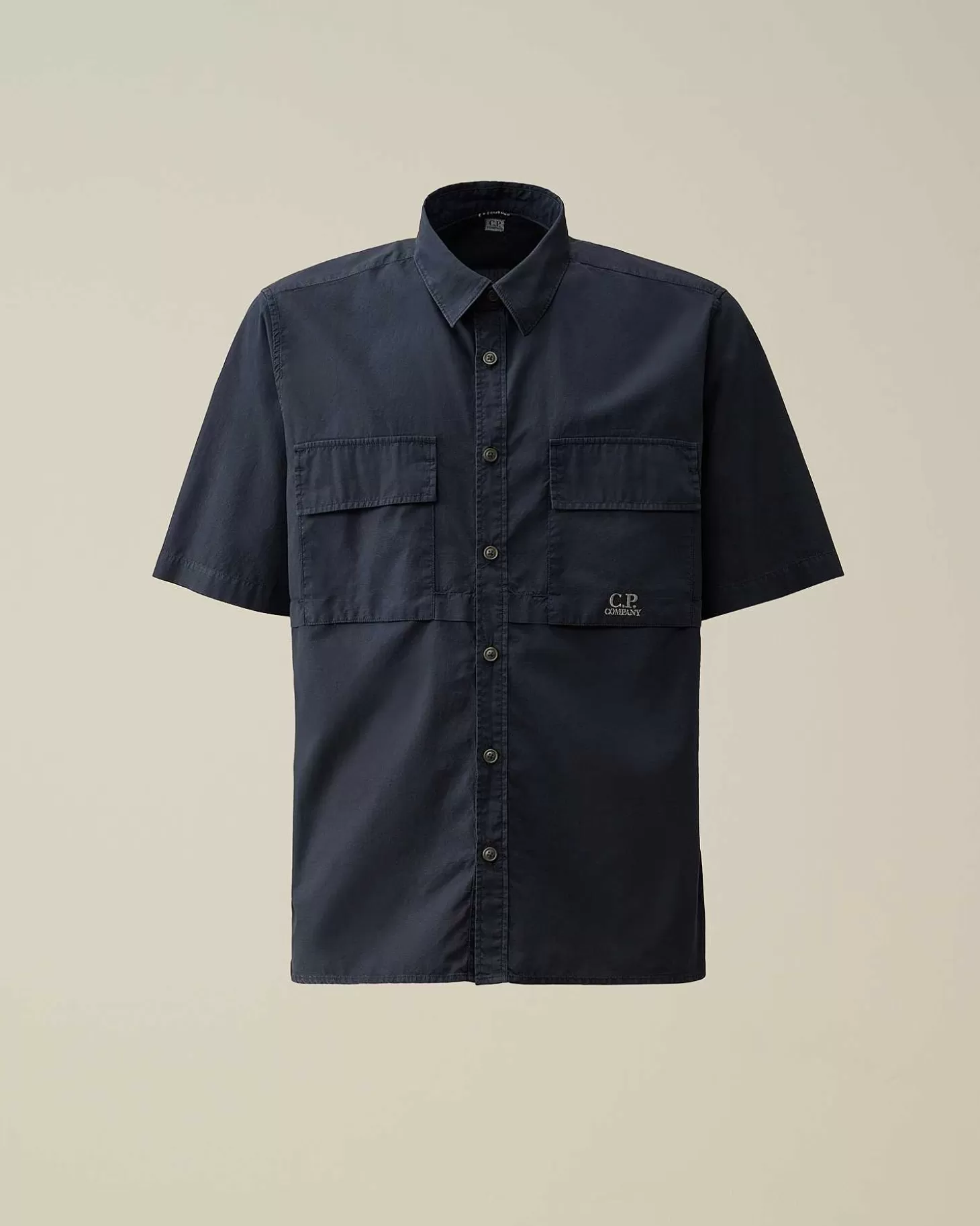 Homme C.P. Company Chemises^Cotton Rip-Stop Short Sleeved Shirt