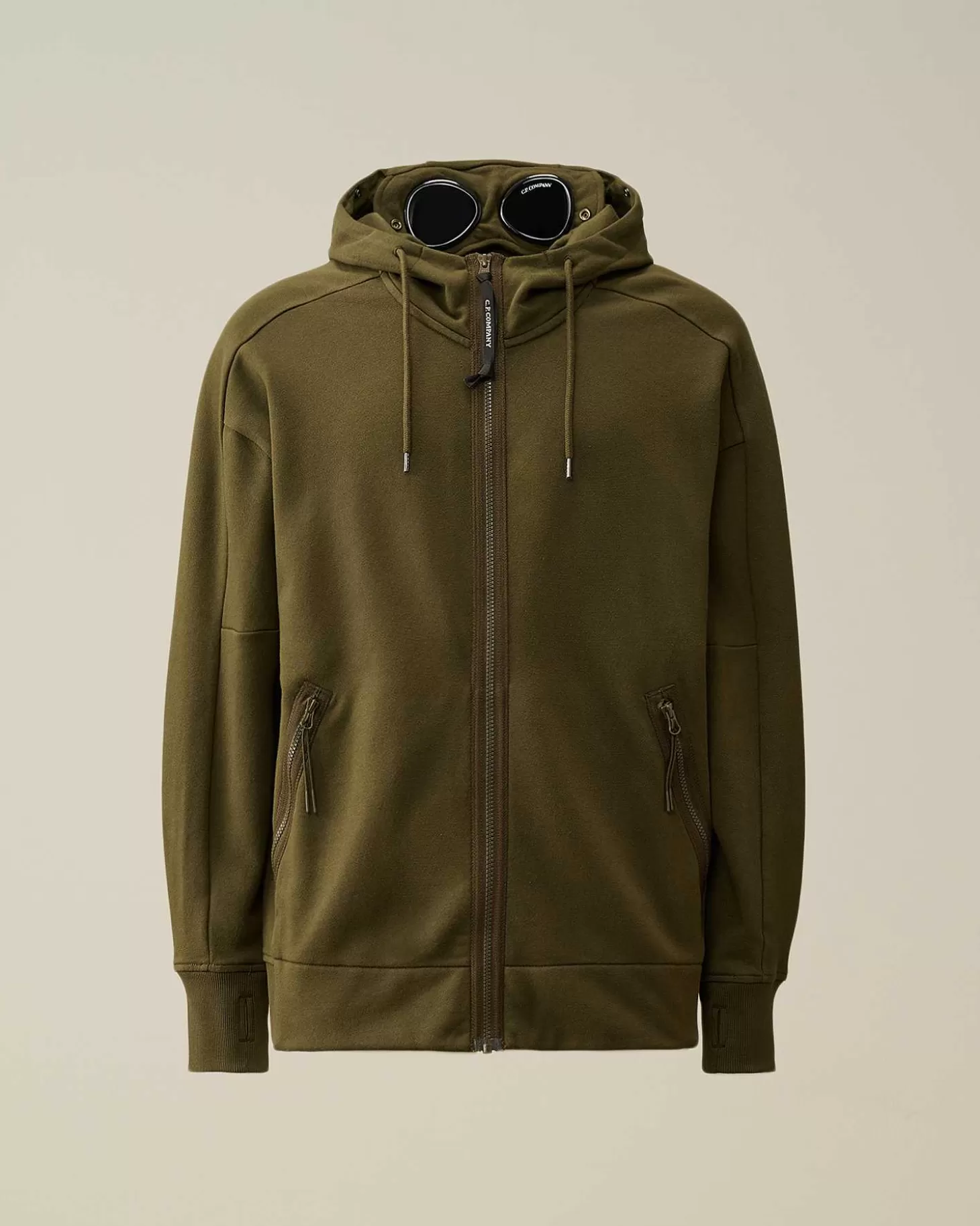 Homme C.P. Company Sweat-Shirts^Diagonal Raised Fleece Goggle Zipped Hoodie