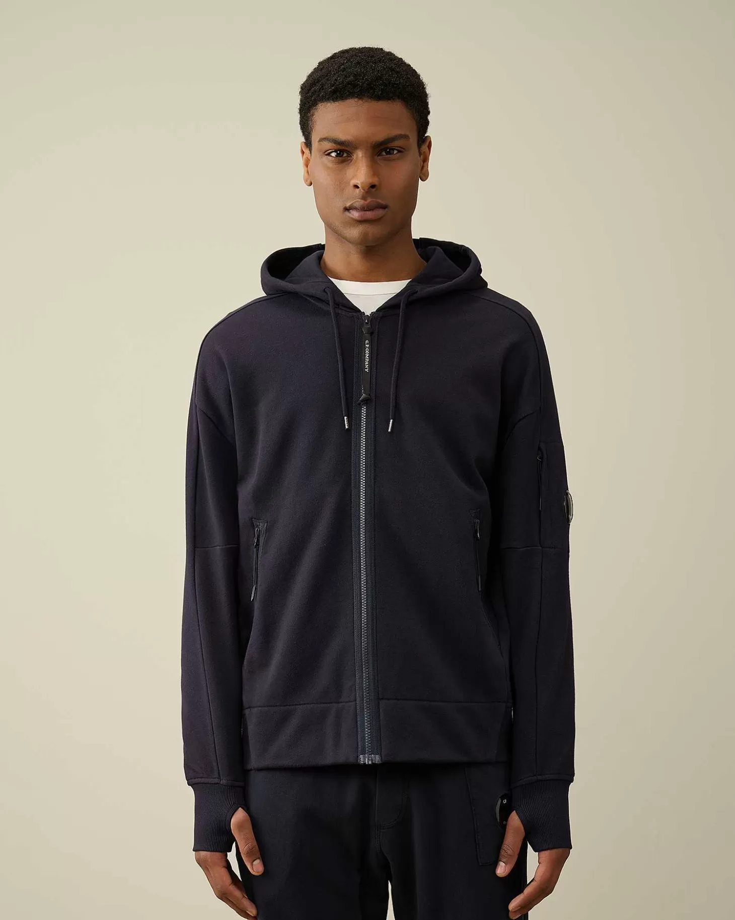 Homme C.P. Company Sweat-Shirts^Diagonal Raised Fleece Zipped Hoodie