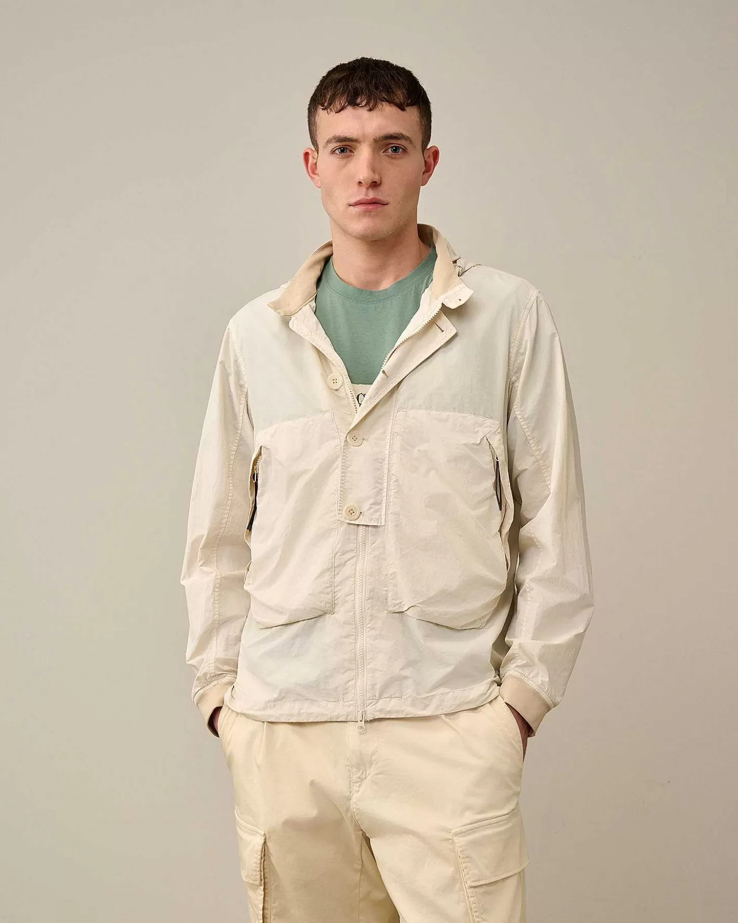 Homme C.P. Company Surchemises^Flatt Nylon Goggle Overshirt