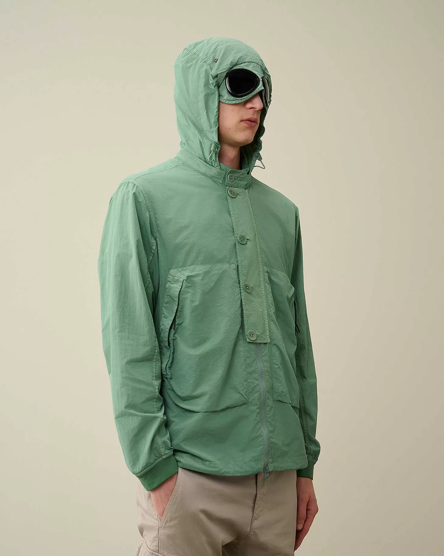 Homme C.P. Company Surchemises^Flatt Nylon Goggle Overshirt