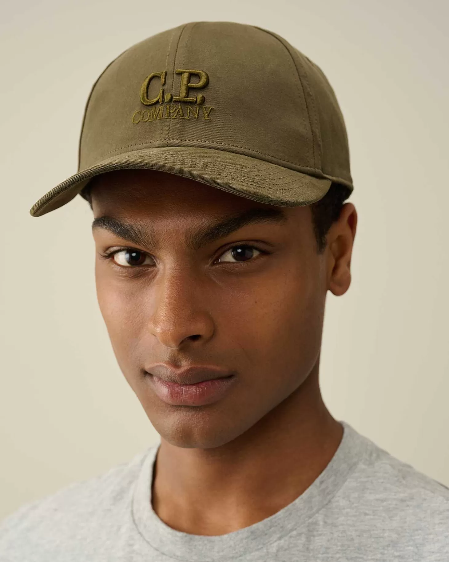 Homme C.P. Company Chapeaux^Gabardine Logo Cap