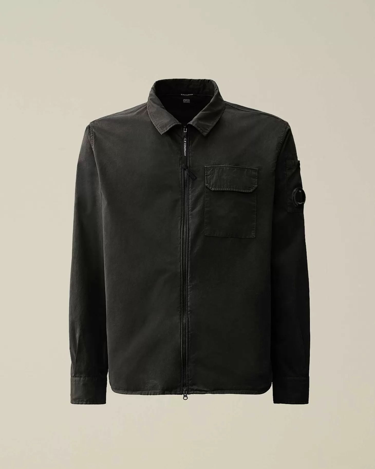 Homme C.P. Company Chemises^Gabardine Zipped Shirt