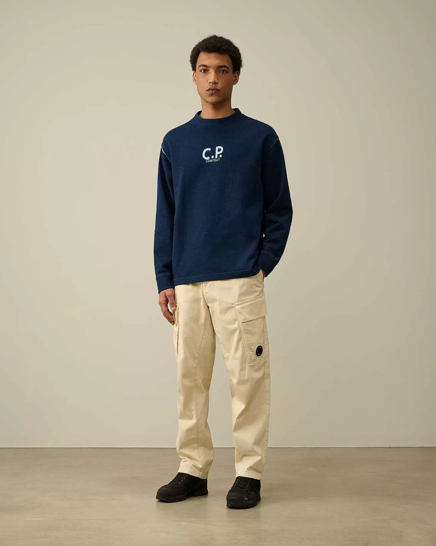 Homme C.P. Company Sweat-Shirts^Indigo Fleece Sweatshirt