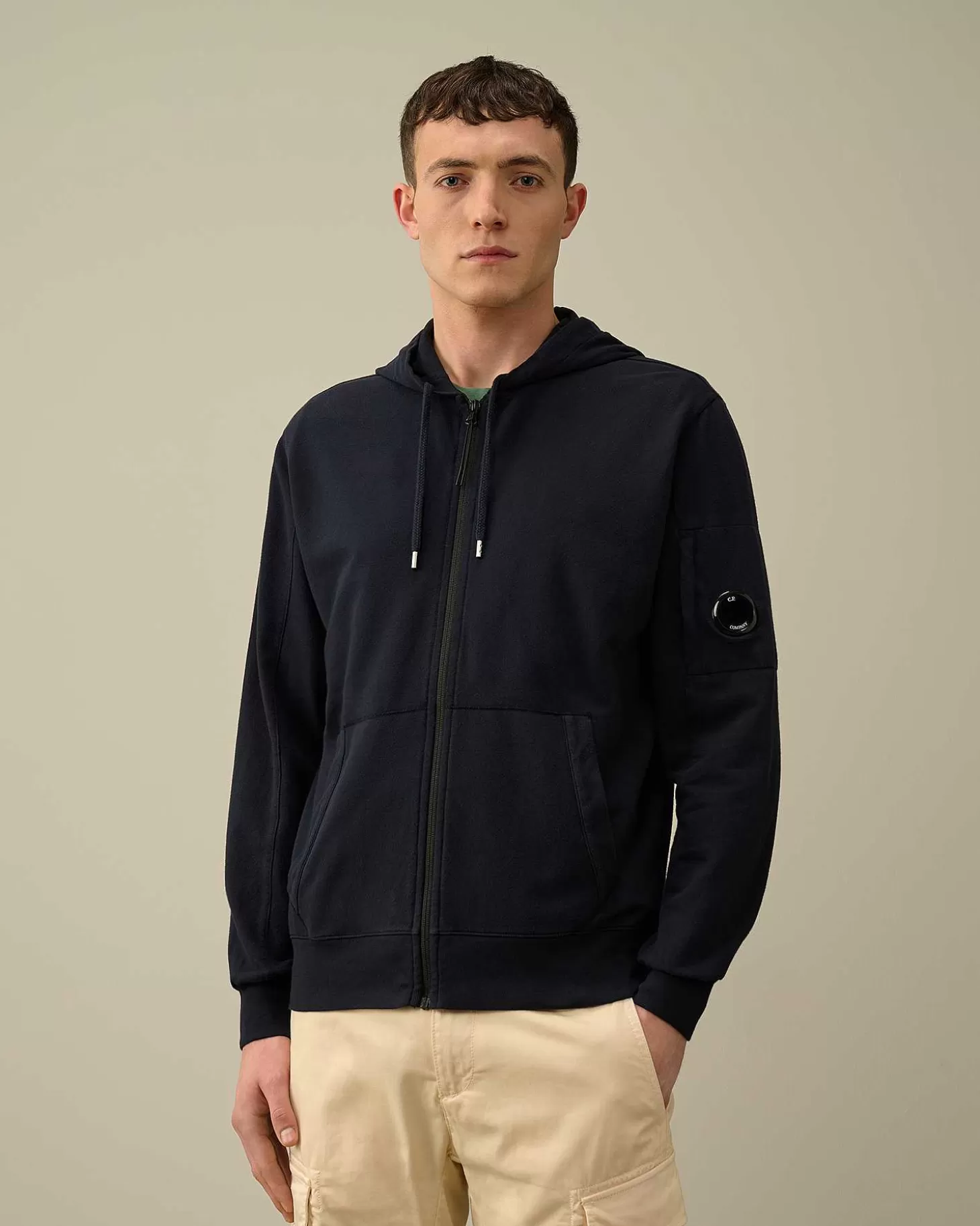 Homme C.P. Company Sweat-Shirts^Light Fleece Zipped Hoodie