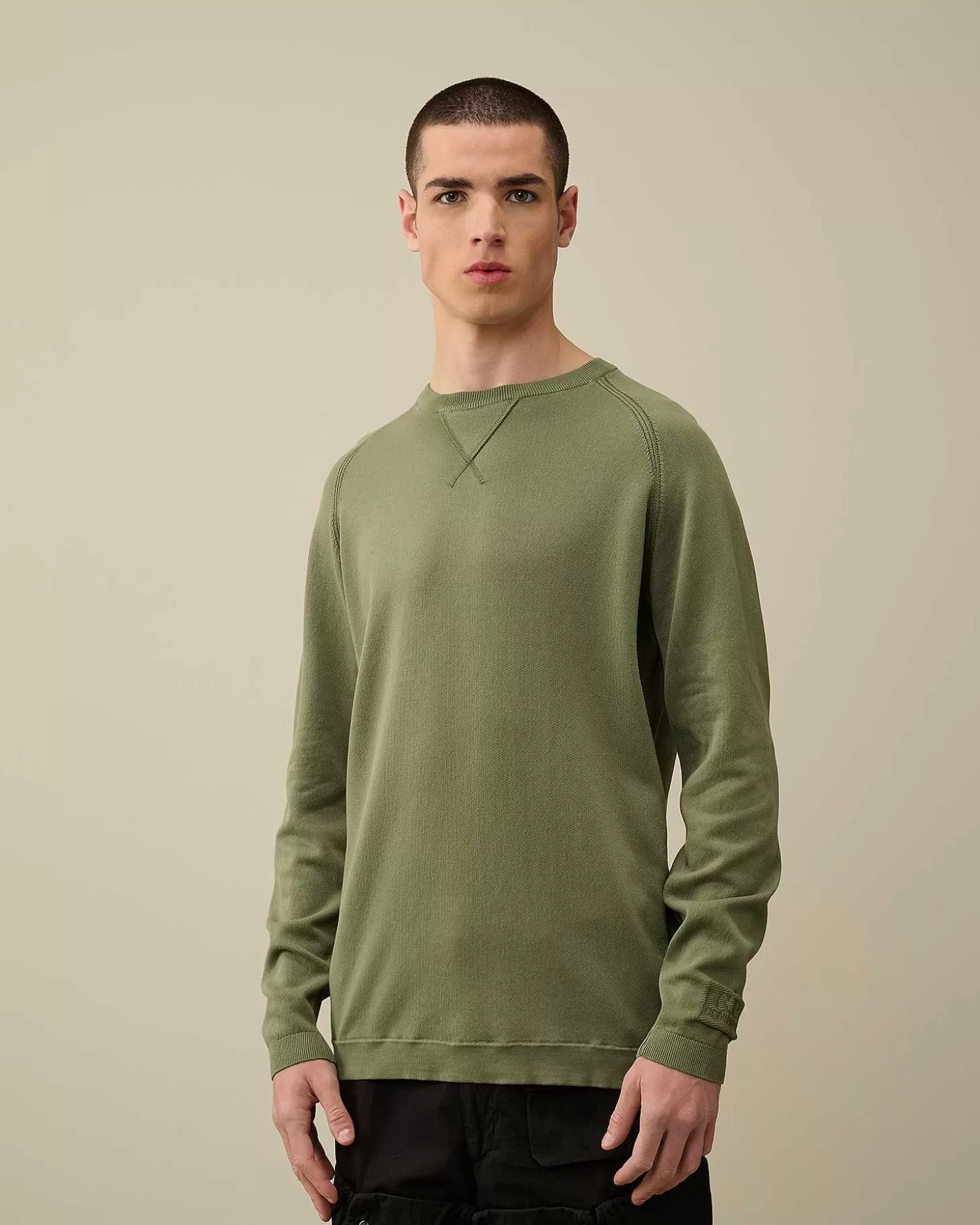 Homme C.P. Company Pulls^Light Terry Knitted Sweatshirt