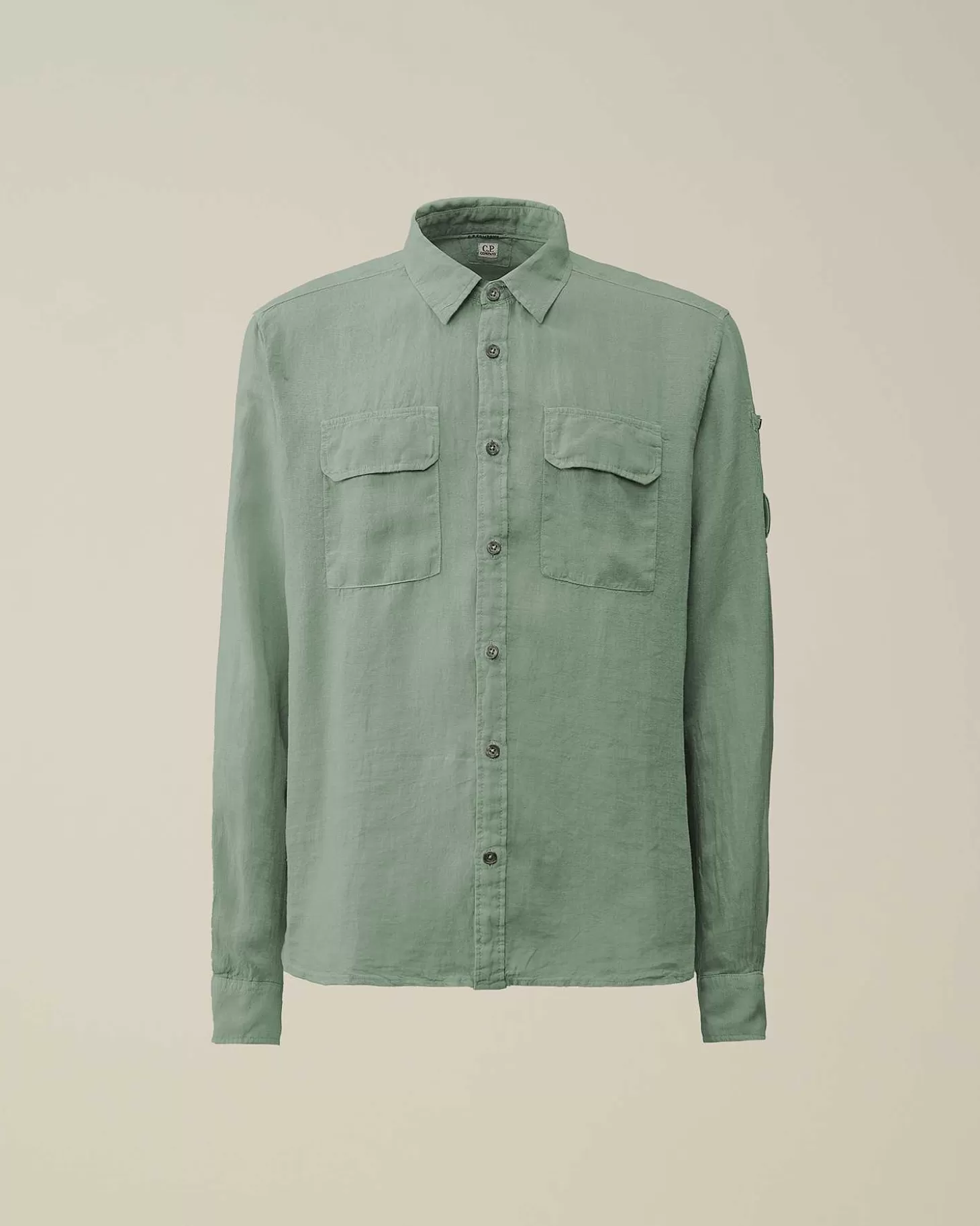 Homme C.P. Company Chemises^Linen Pocket Shirt