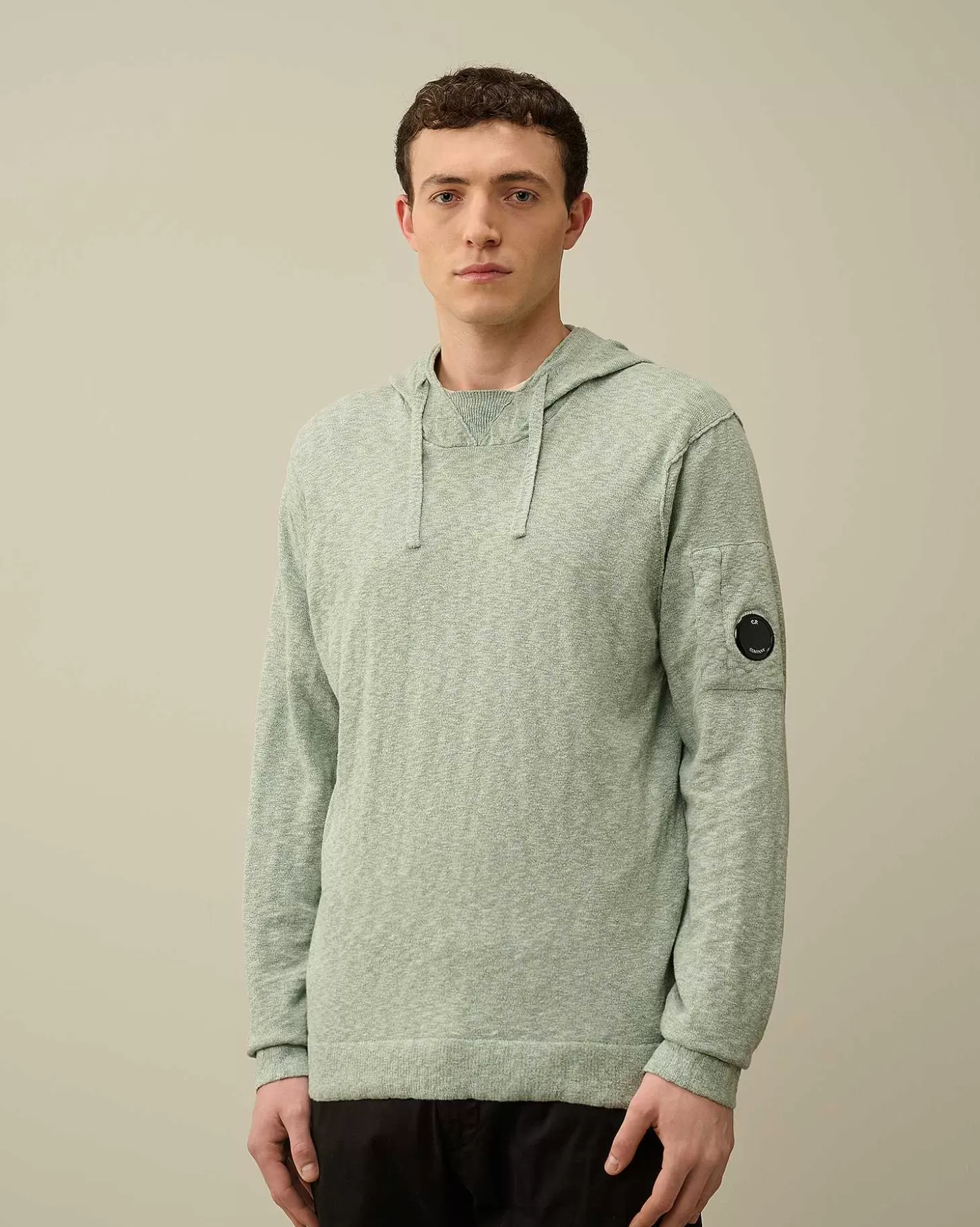 Homme C.P. Company Pulls^Melange Knitwear Hoodie