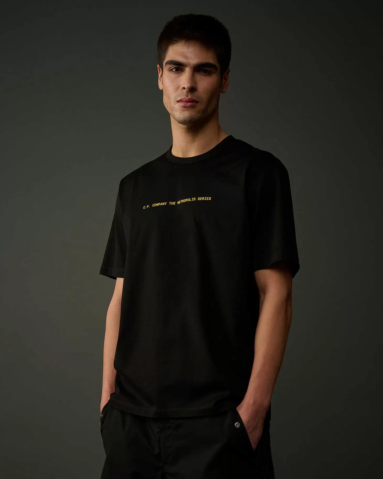 Homme C.P. Company Metropolis Series^Metropolis Series Mercerized Jersey Graphic Badge T-Shirt