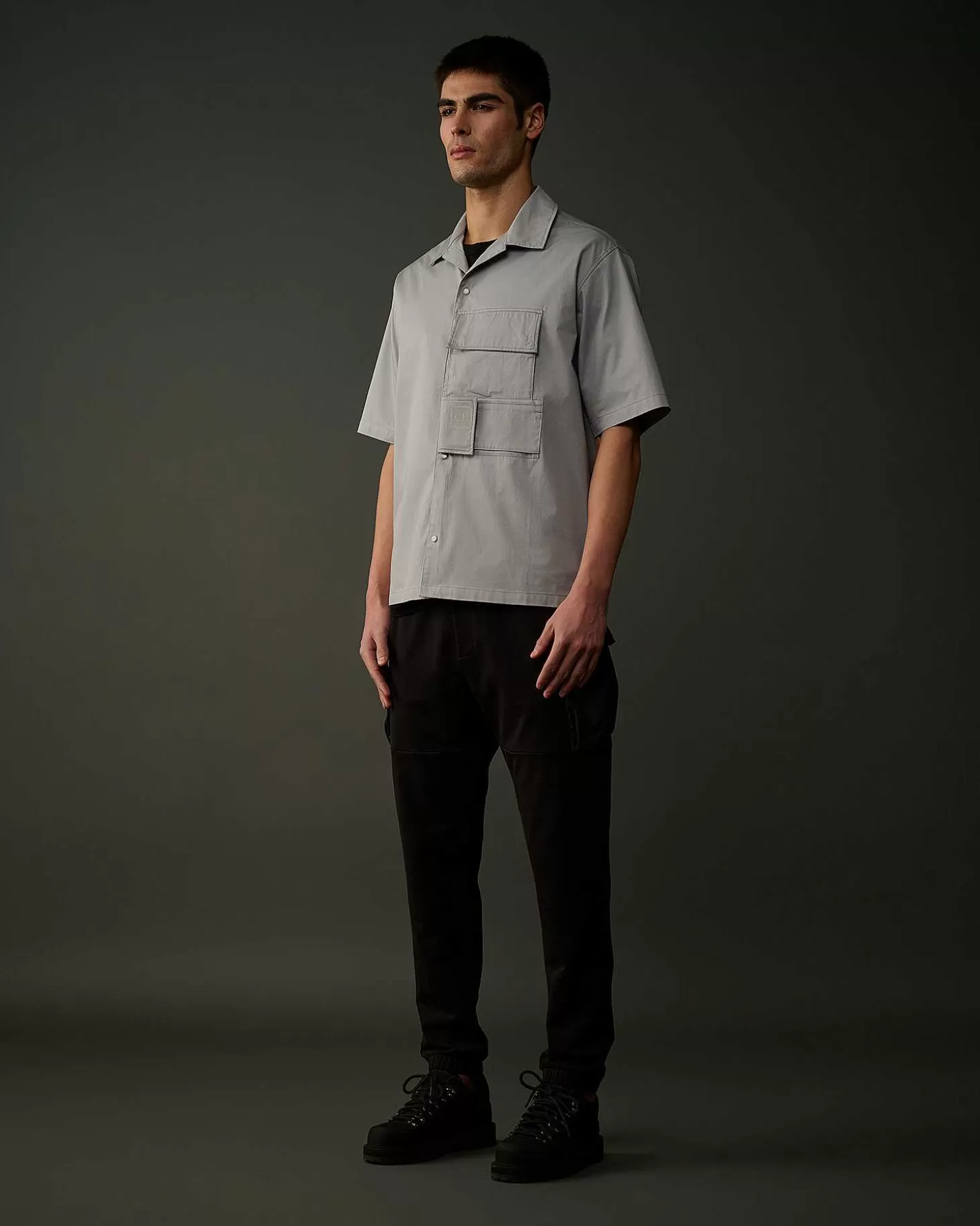 Homme C.P. Company Metropolis Series^Metropolis Series Short Sleeved Gabardine Shirt