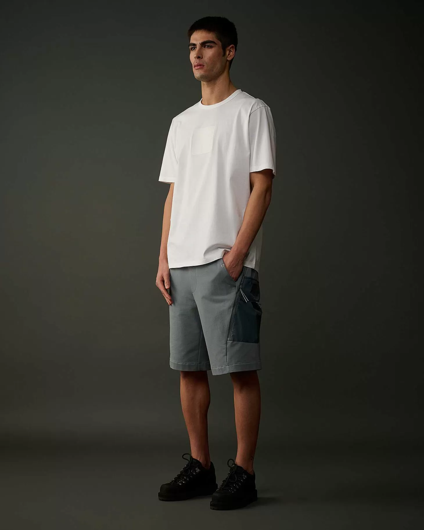 Homme C.P. Company Metropolis Series^Metropolis Series Stretch Fleece Mixed Cargo Shorts