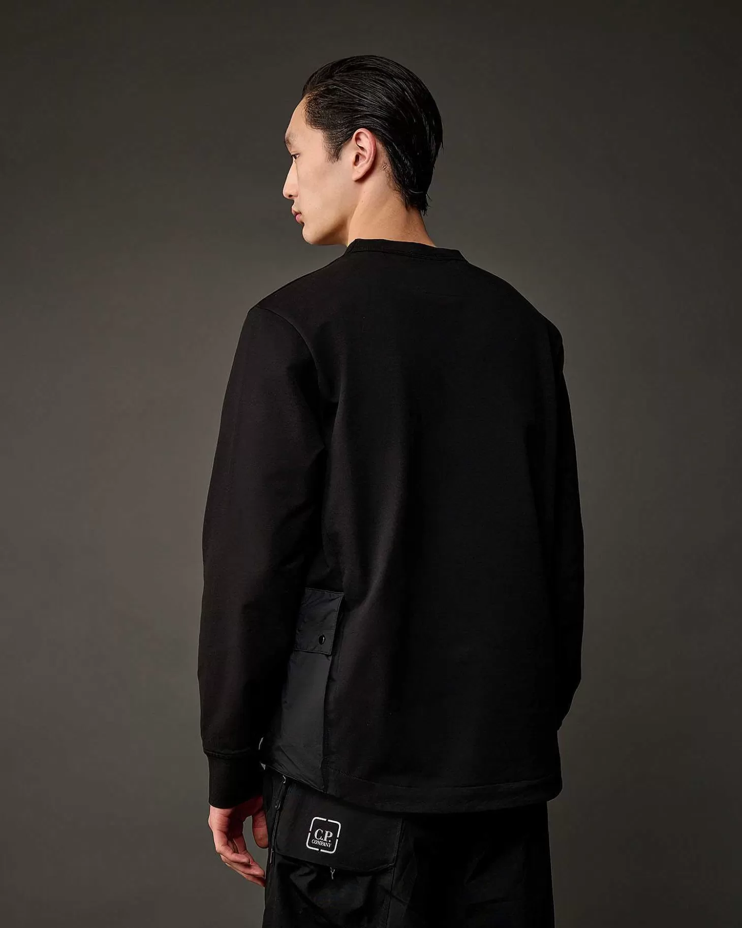 Homme C.P. Company Metropolis Series^Metropolis Series Stretch Fleece Mixed Pocket Sweatshirt