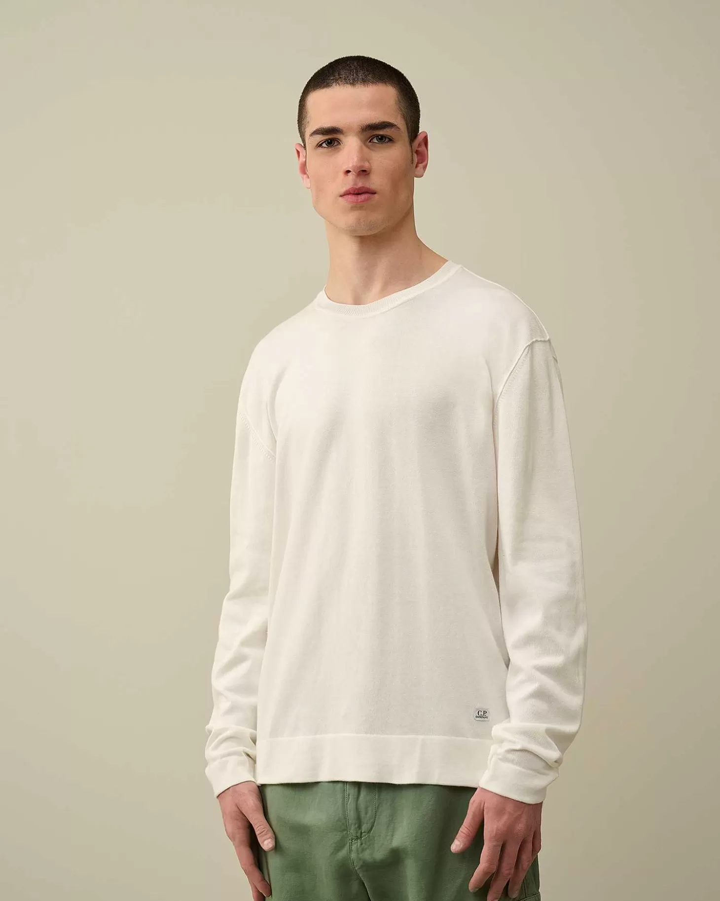 Homme C.P. Company Pulls^Sea Island Logo Knit